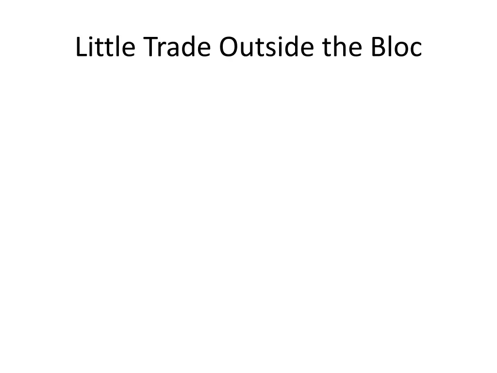 little trade outside the bloc