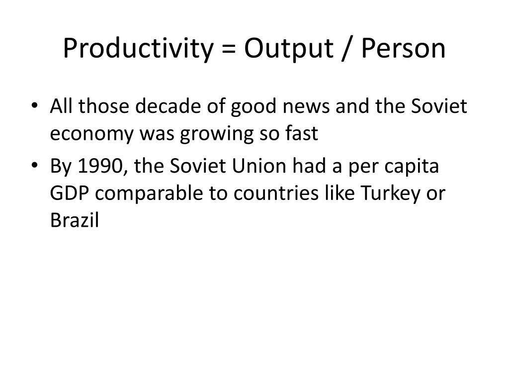 productivity output person