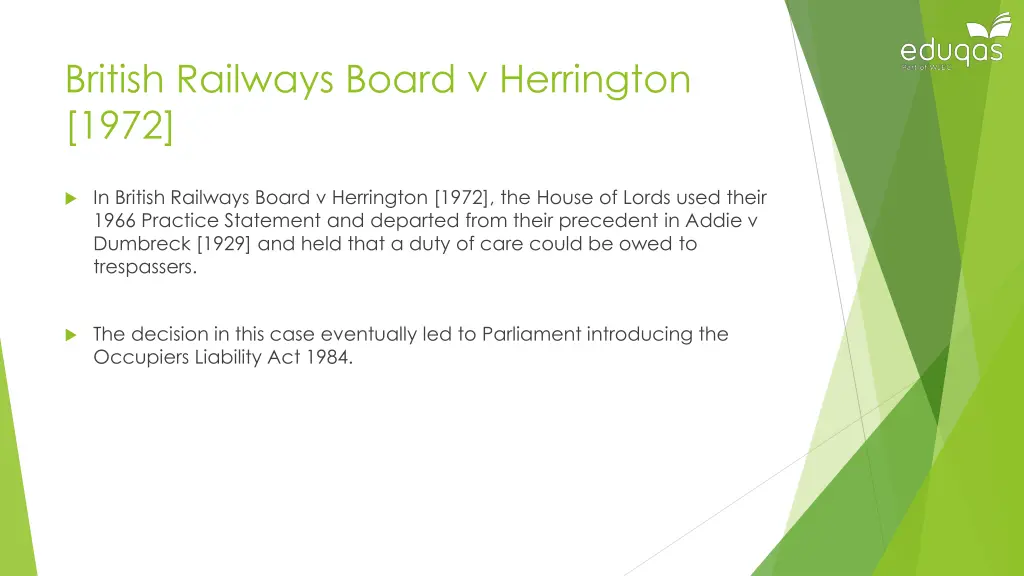 british railways board v herrington 1972