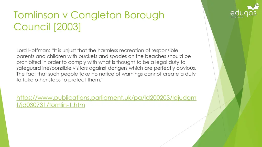 tomlinson v congleton borough council 2003 3