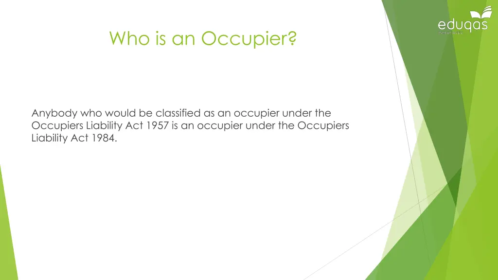 who is an occupier