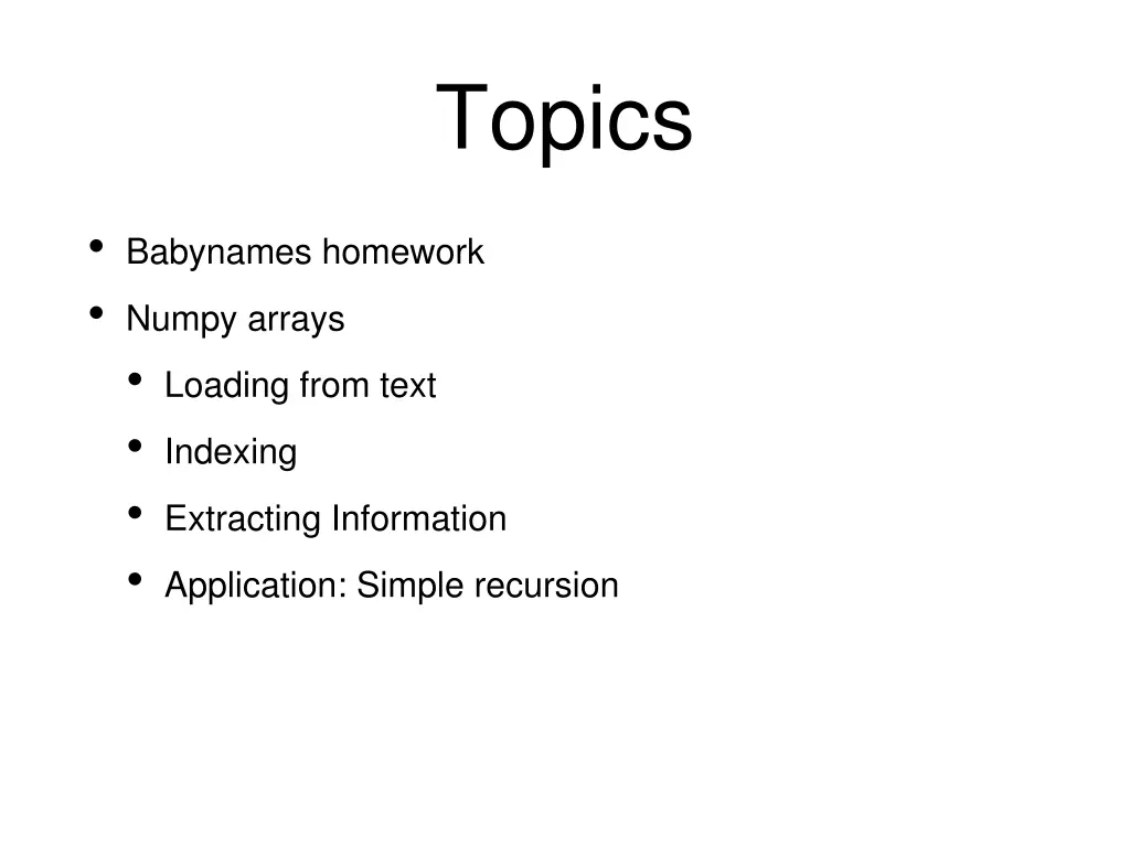 topics