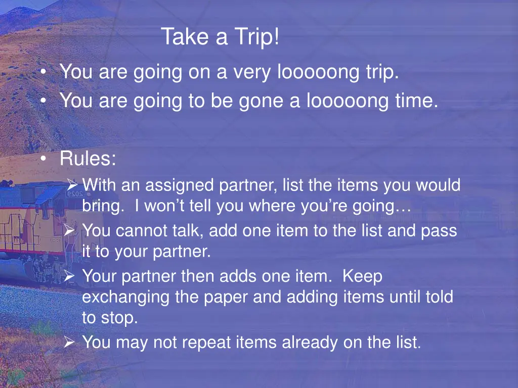 take a trip