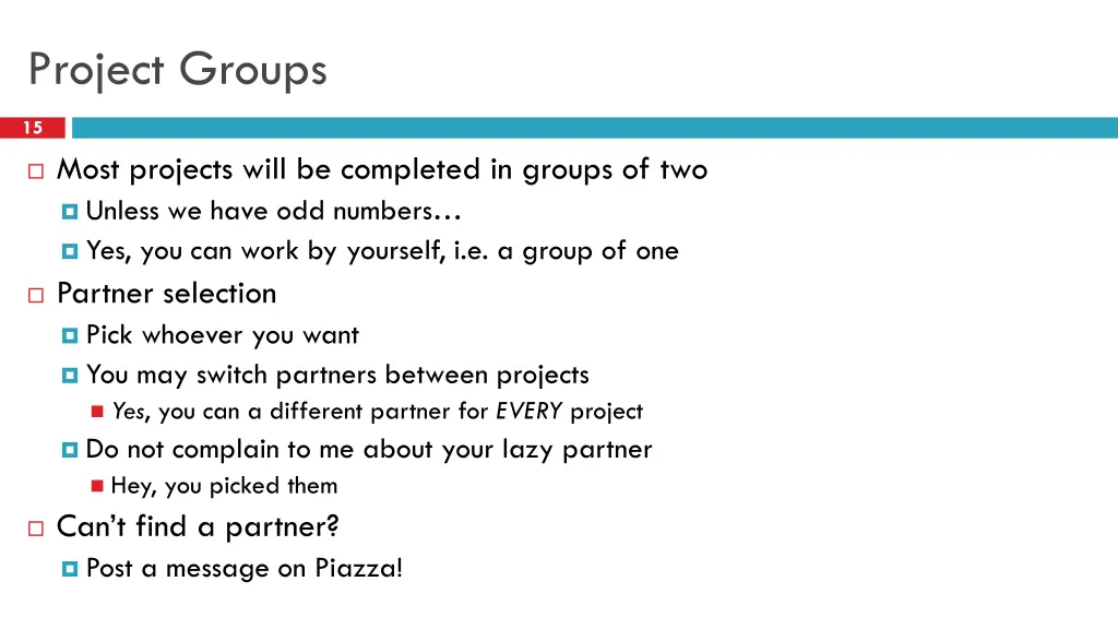 project groups