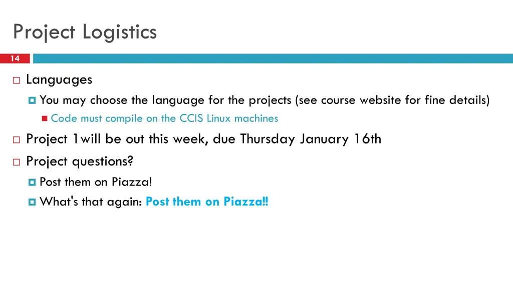 project logistics