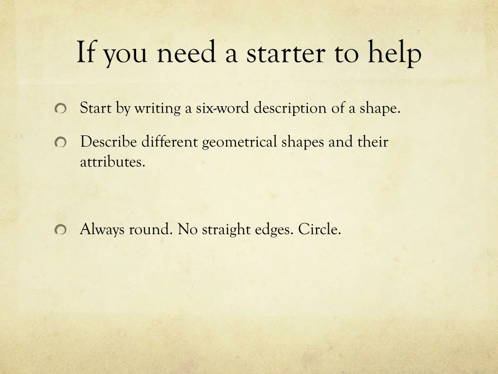 if you need a starter to help