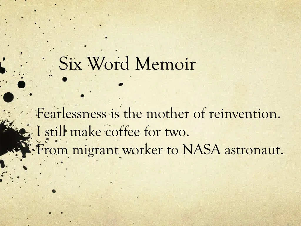 six word memoir