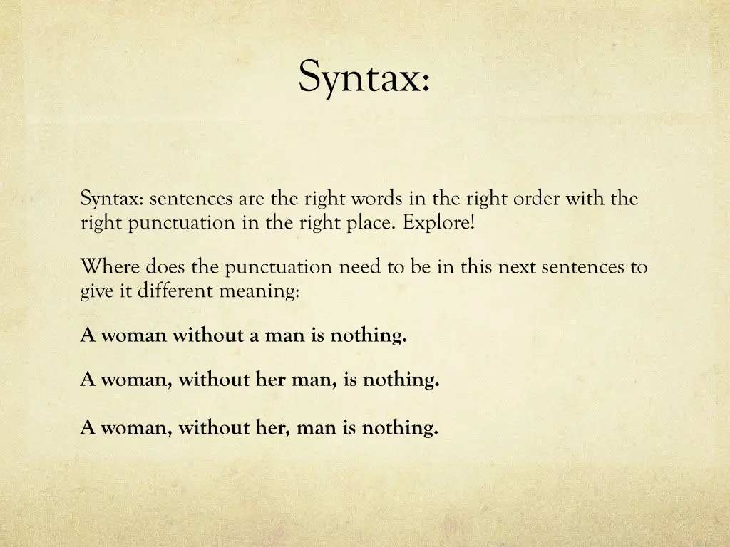 syntax