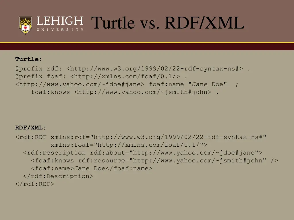 turtle vs rdf xml