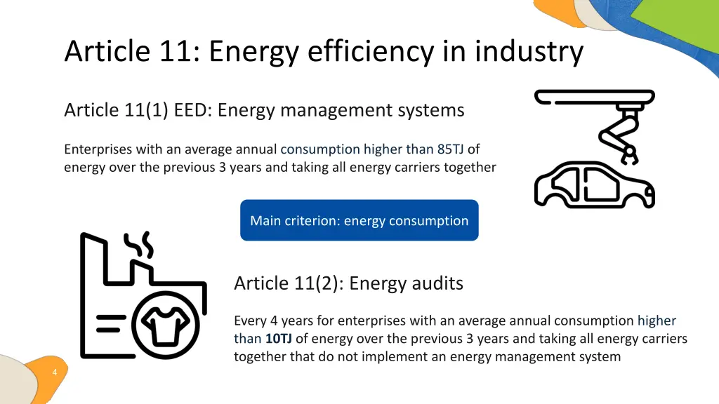 article 11 energy efficiency in industry