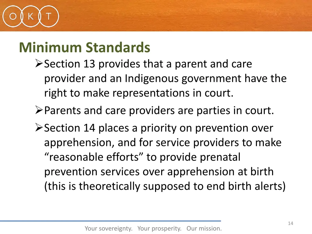 minimum standards 1