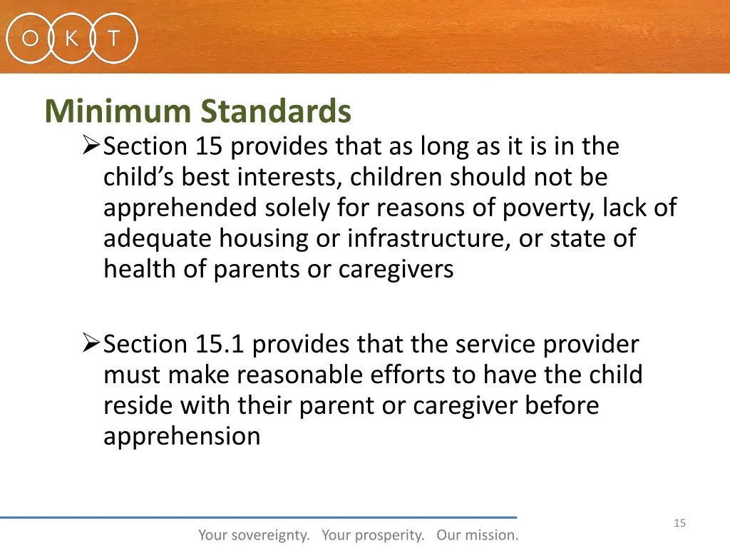 minimum standards 2