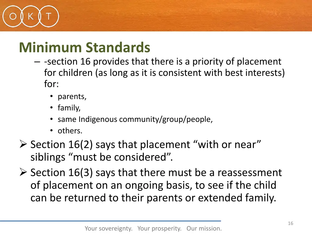 minimum standards 3