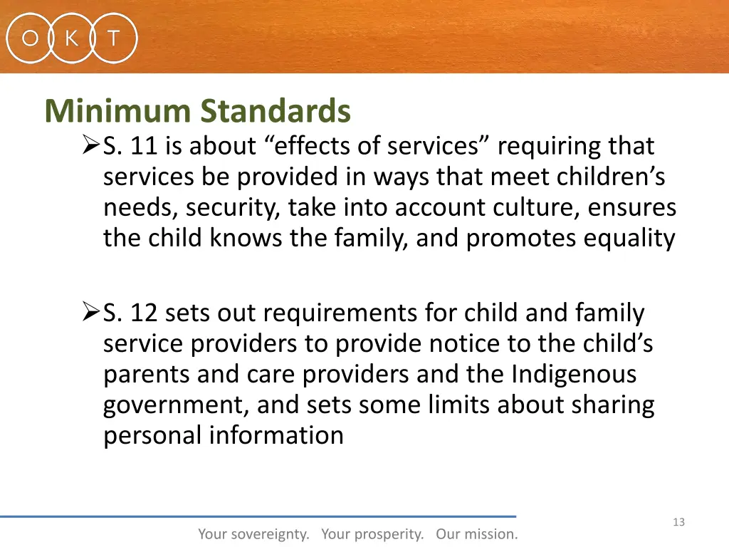minimum standards