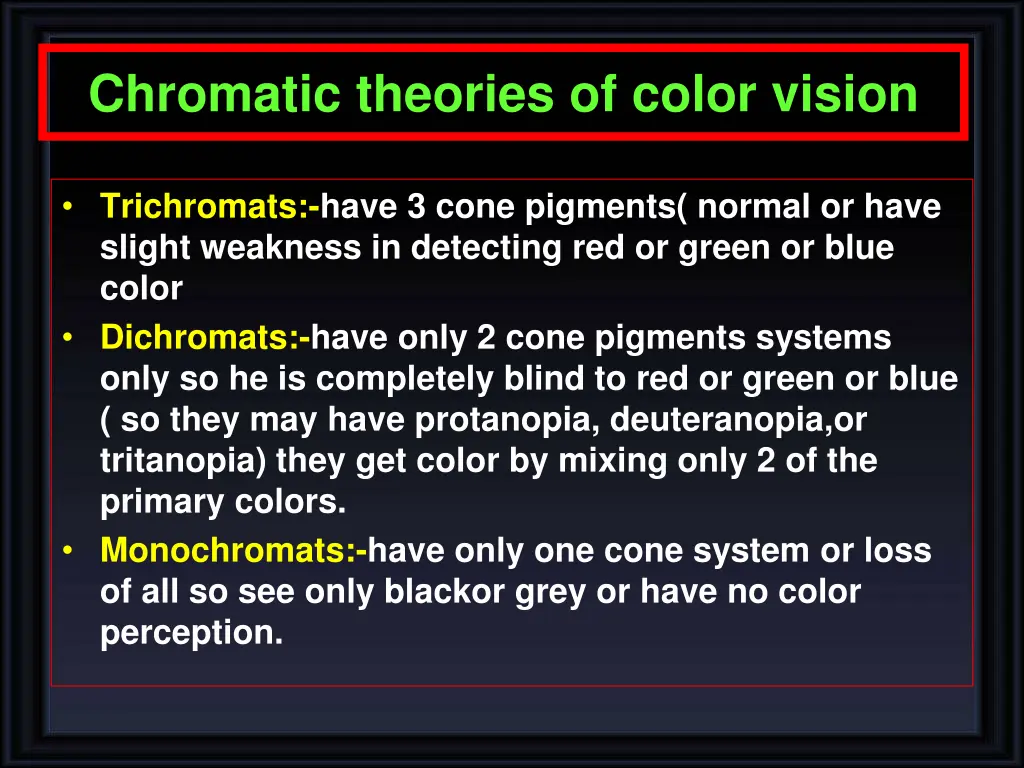 chromatic theories of color vision