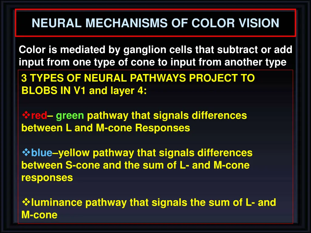 neural mechanisms of color vision