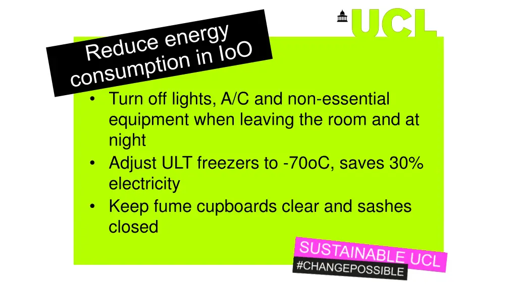turn off lights a c and non essential equipment