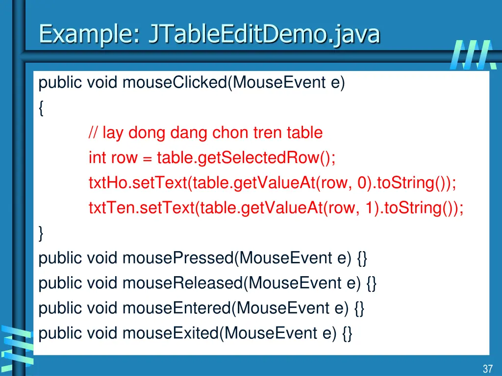 example jtableeditdemo java 2