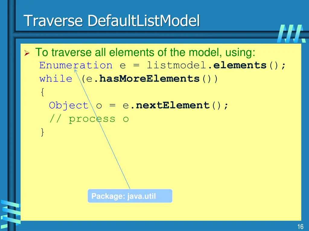 traverse defaultlistmodel