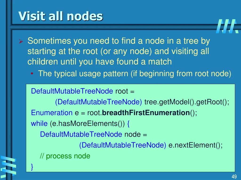 visit all nodes