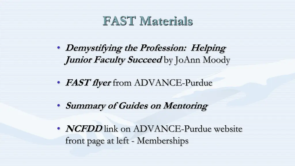 fast materials