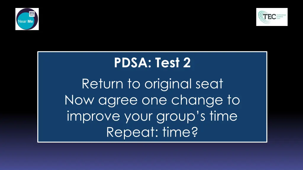 pdsa test 2 return to original seat now agree