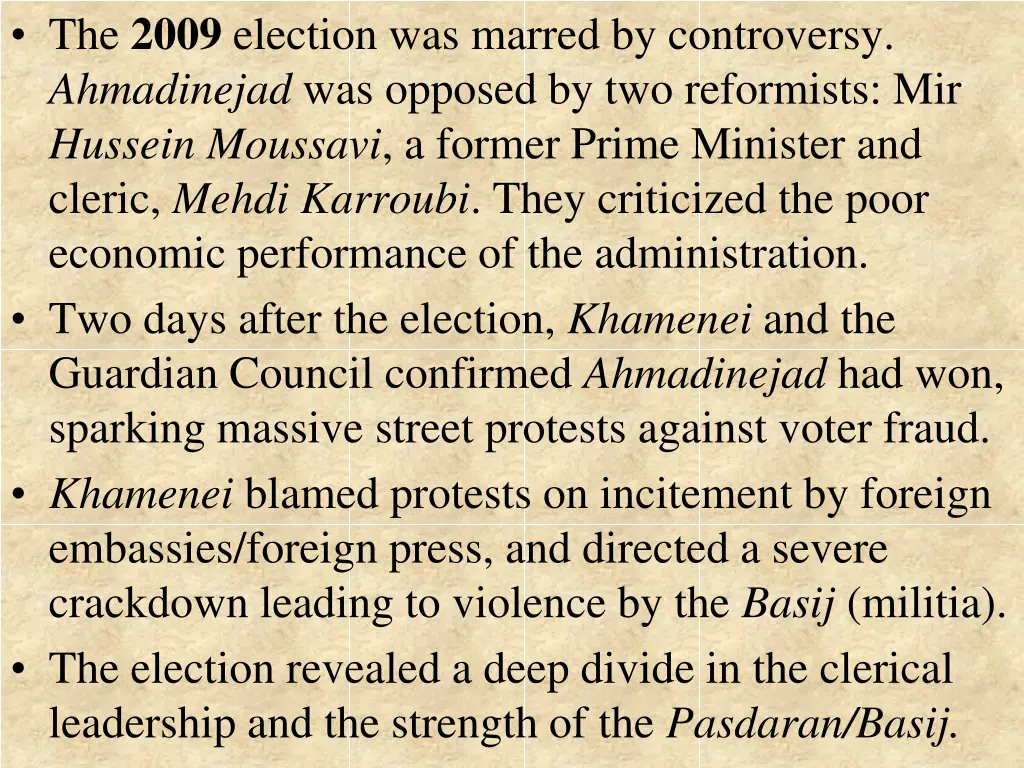 the 2009 election was marred by controversy