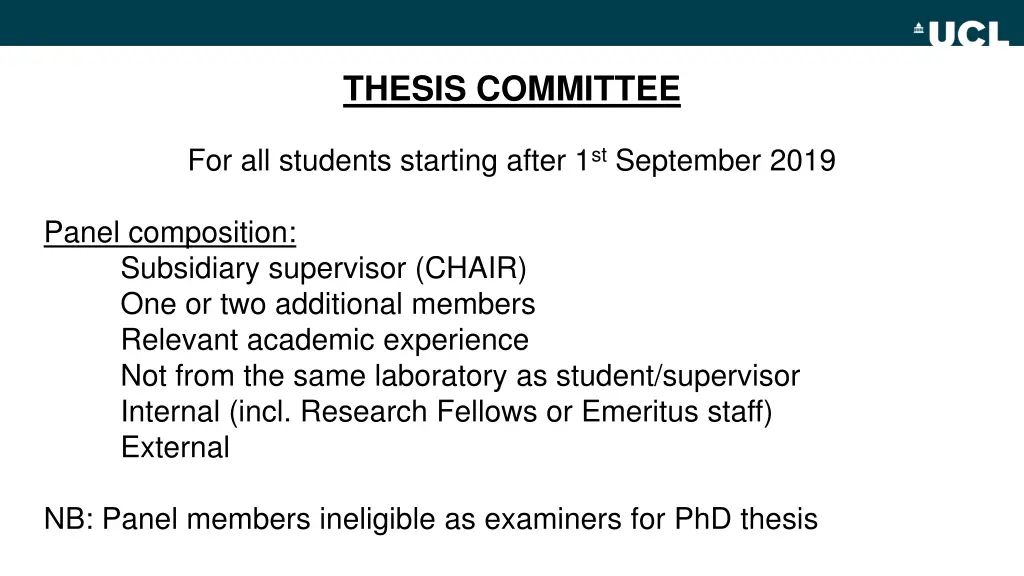 thesis committee