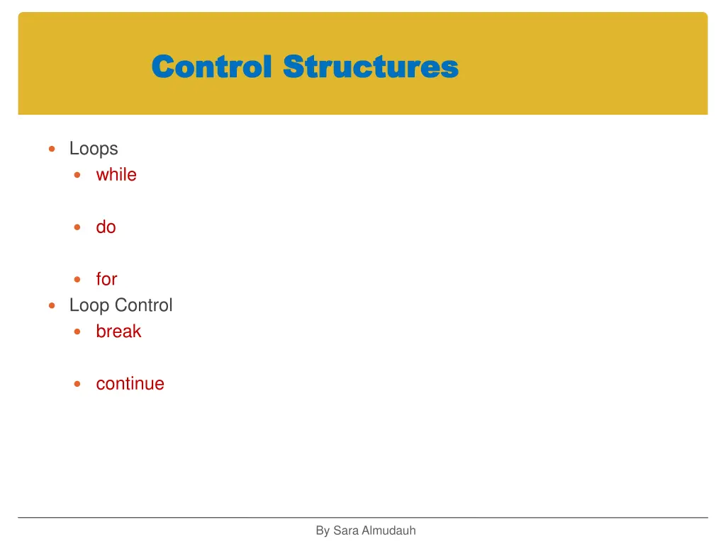 control structures control structures