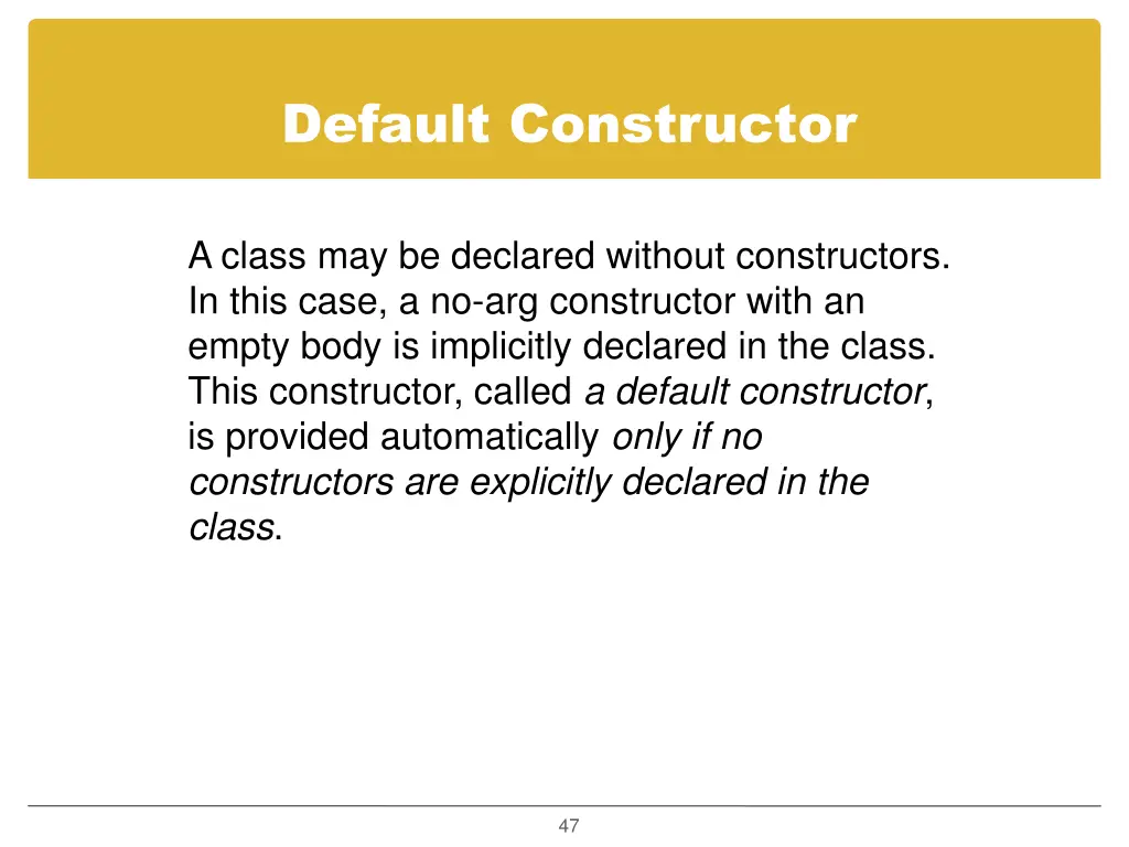 default constructor