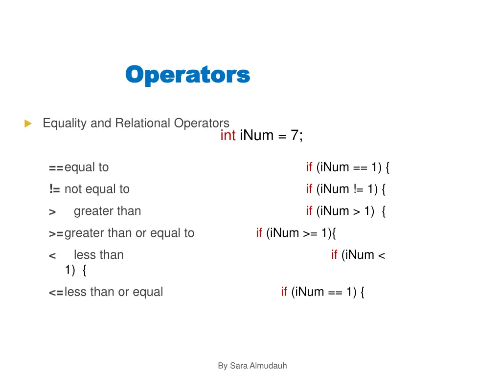operators operators