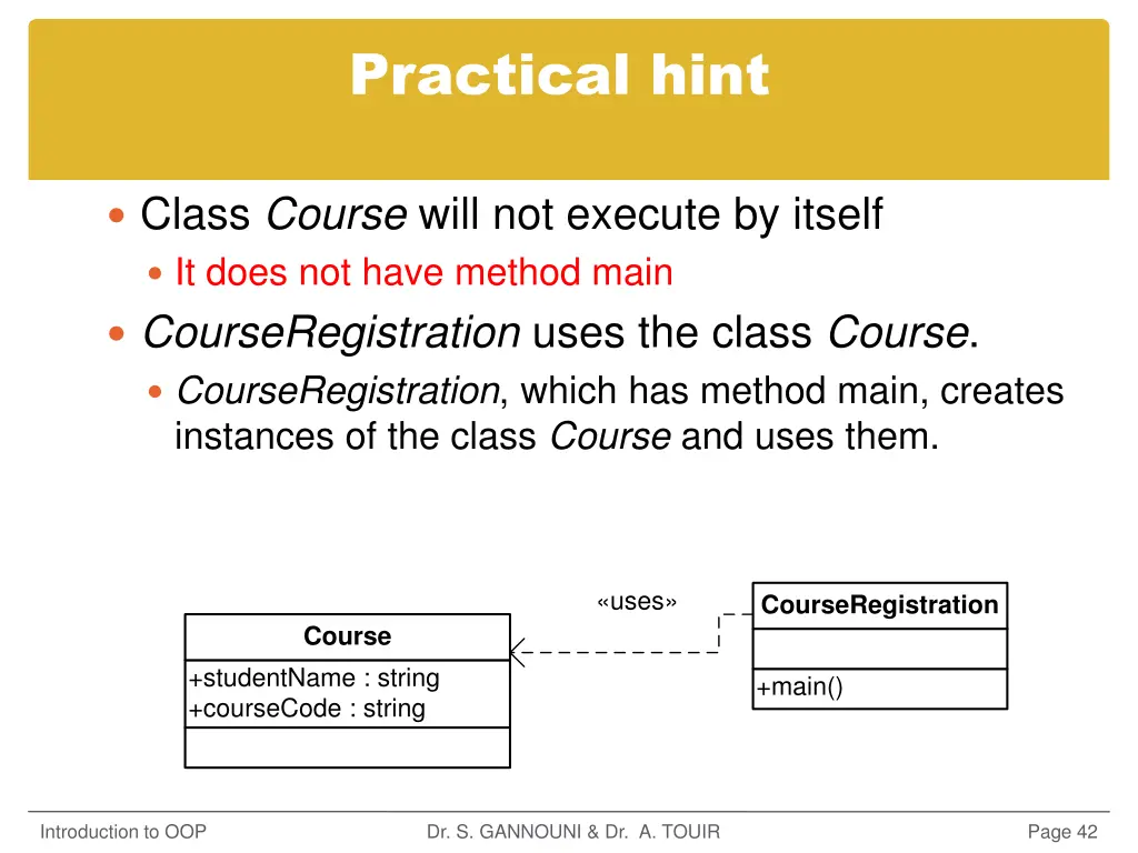 practical hint