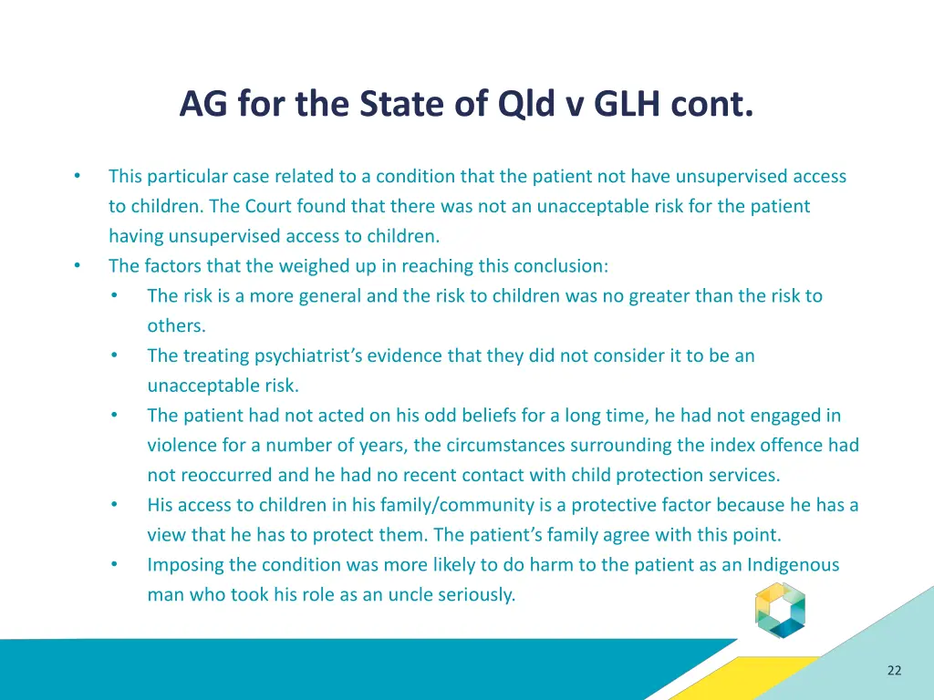ag for the state of qld v glh cont 1