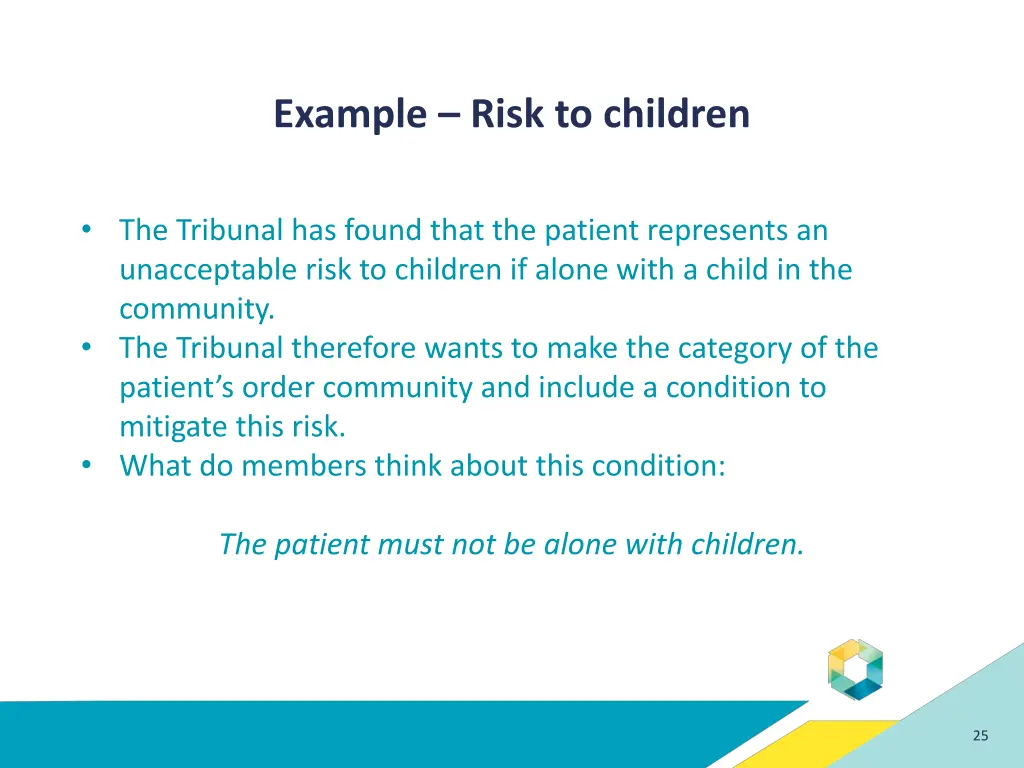example risk to children