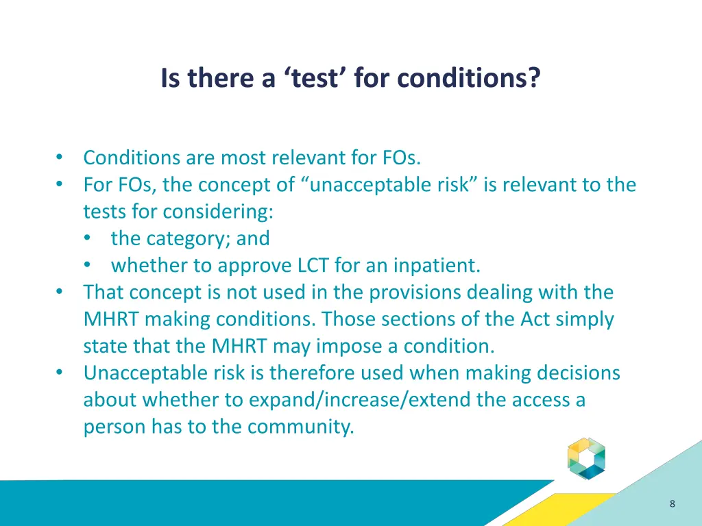 is there a test for conditions