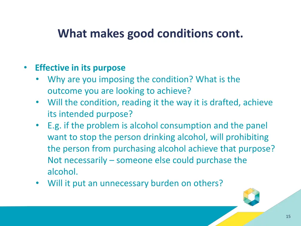 what makes good conditions cont