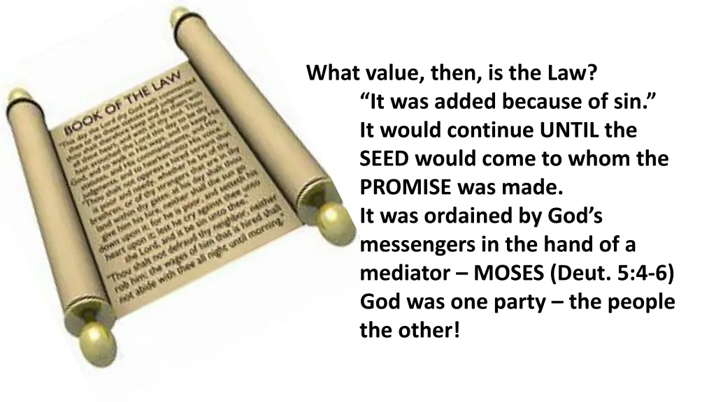 what value then is the law it was added because