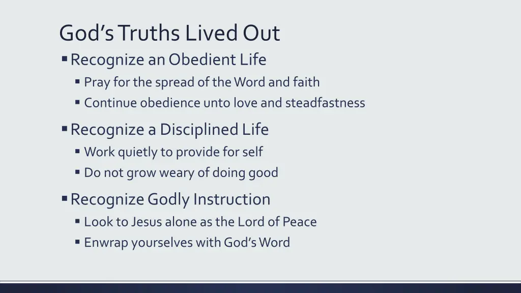 god s truths lived out recognize an obedient life
