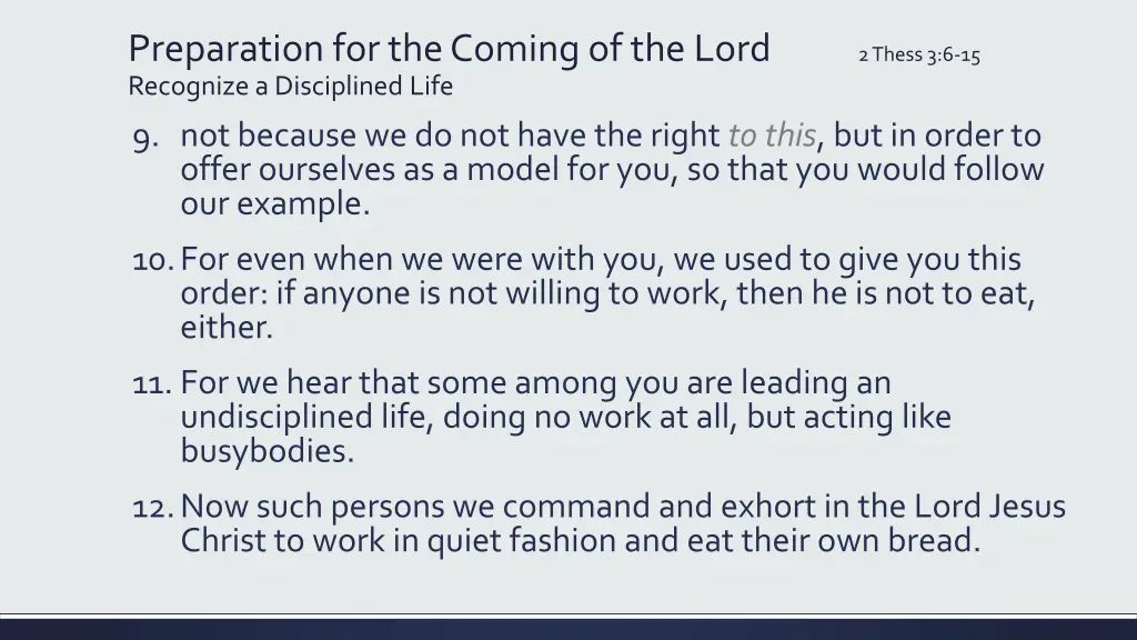 preparation for the coming of the lord recognize 3