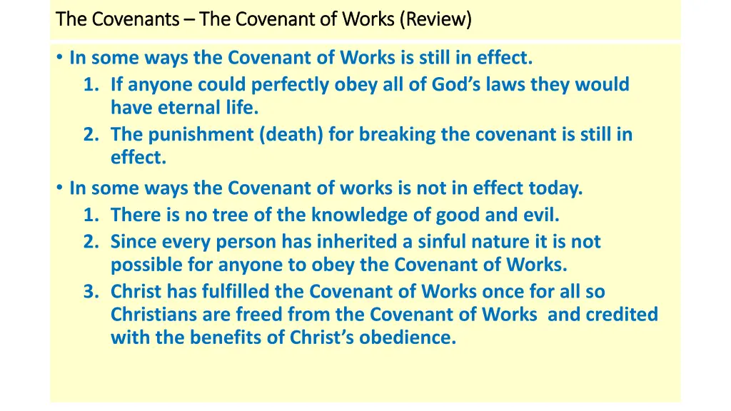 the covenants the covenants the covenant of works 1