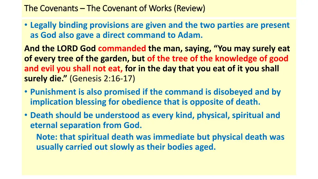 the covenants the covenants the covenant of works