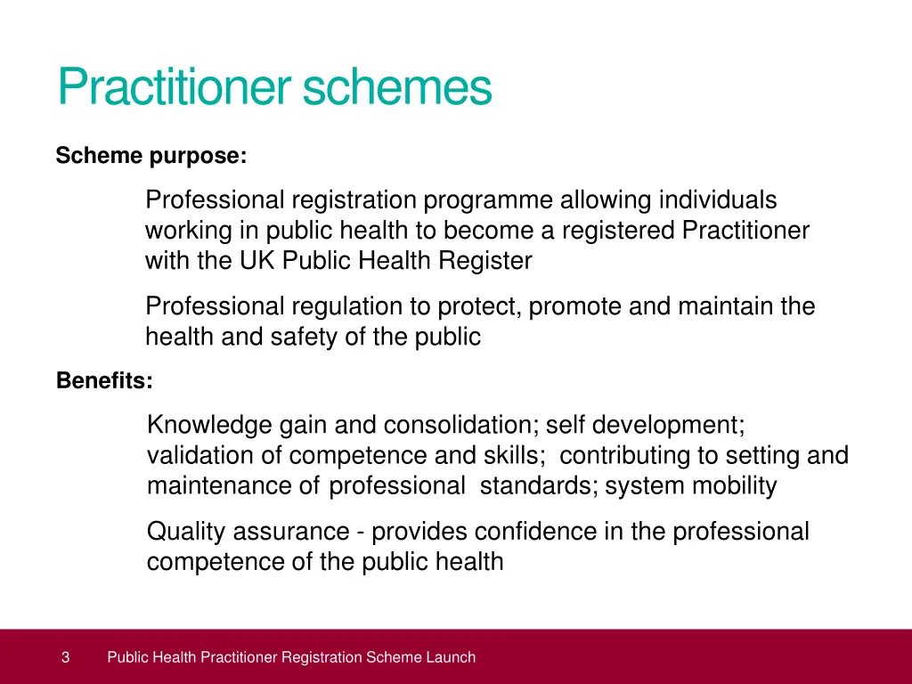 practitioner schemes