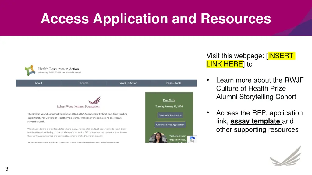 access application and resources