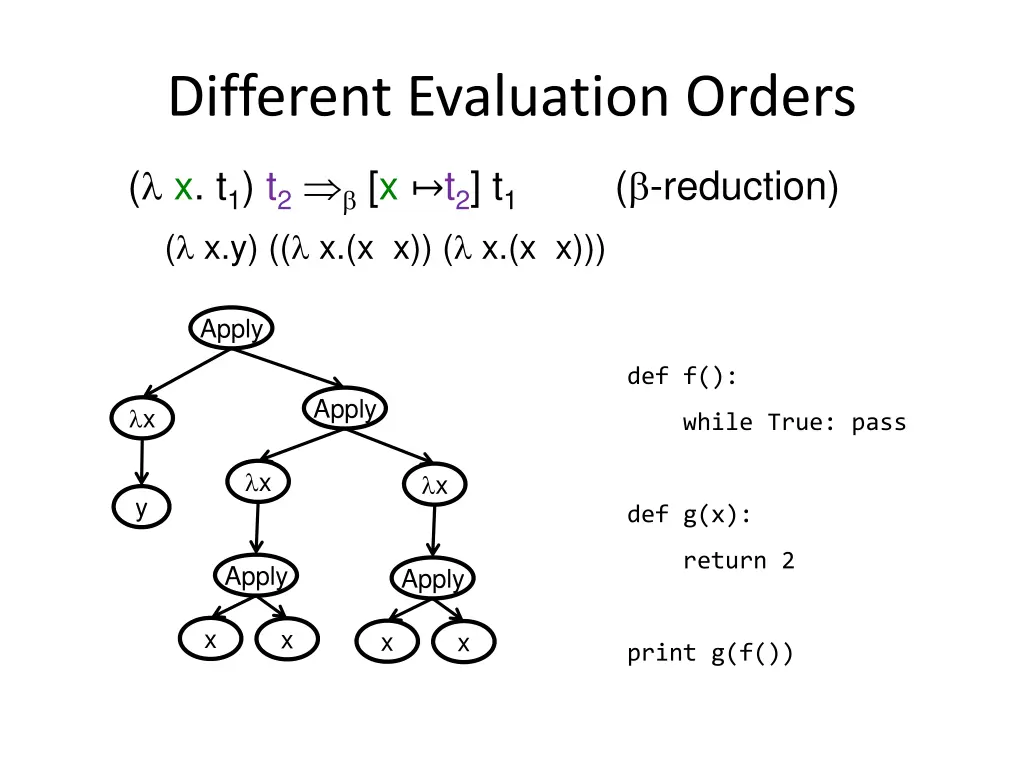 different evaluation orders 2