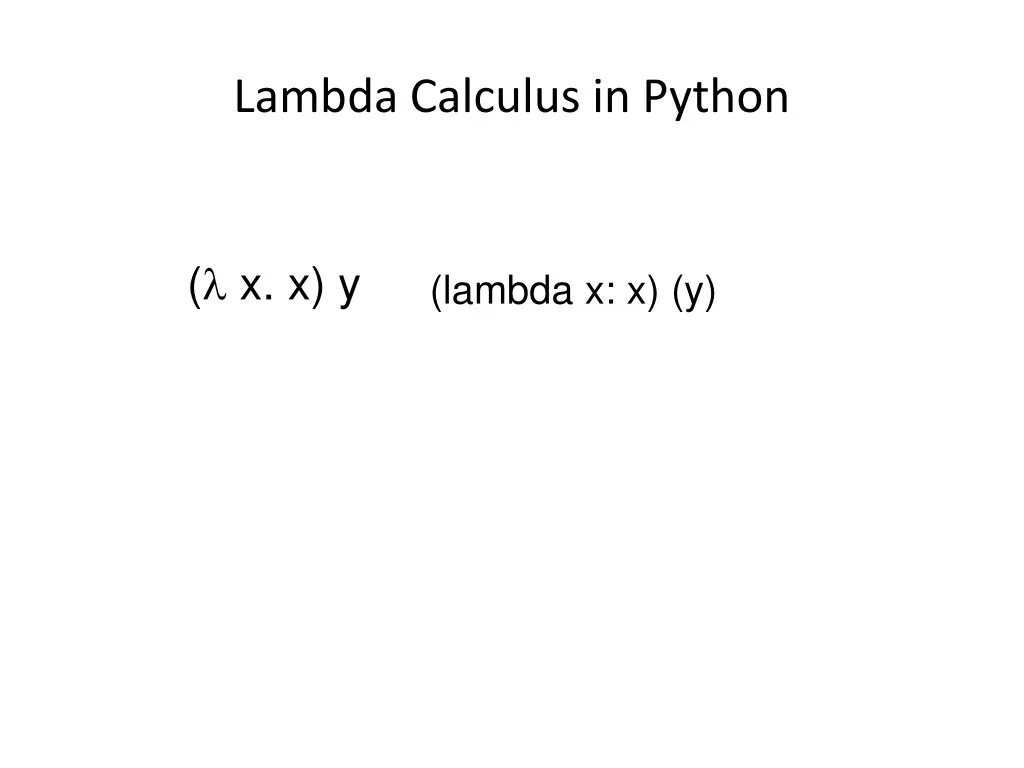 lambda calculus in python