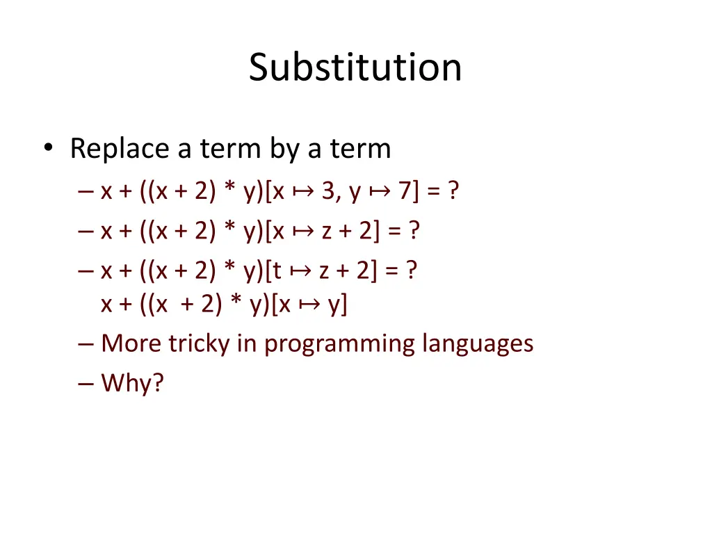 substitution