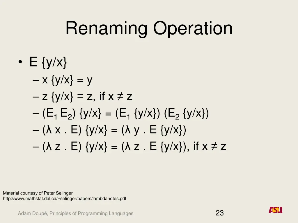 renaming operation
