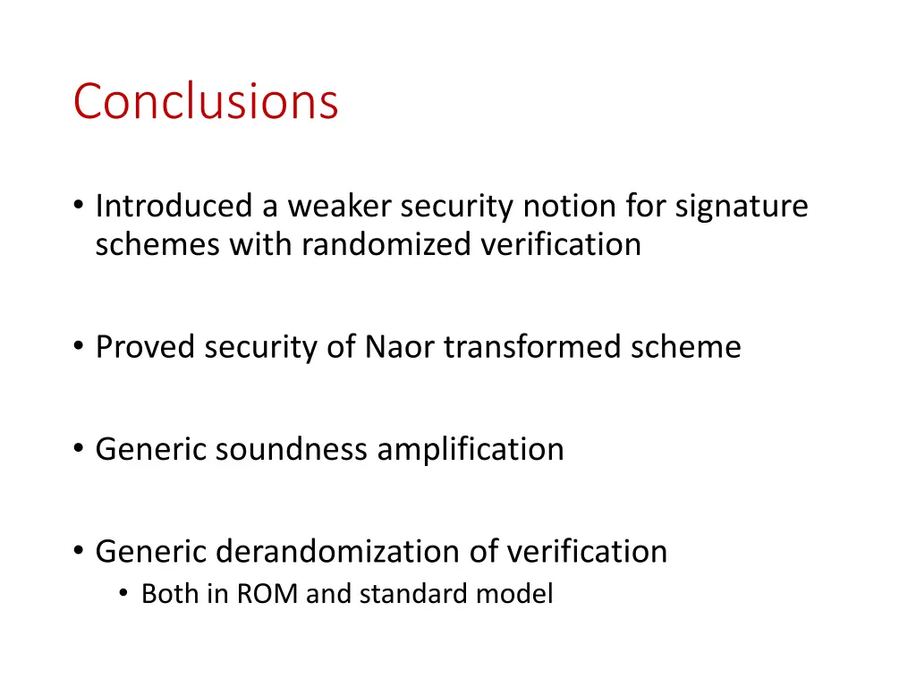 conclusions