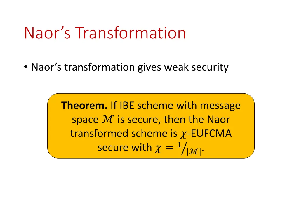 naor s transformation