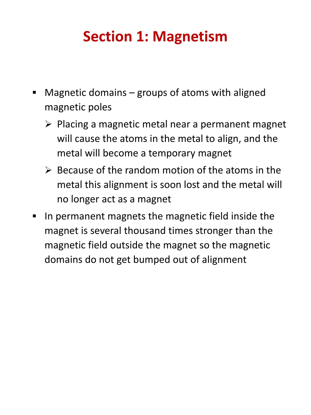 section 1 magnetism 2